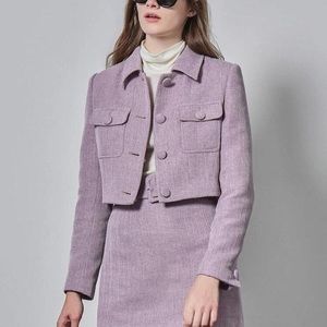 Lilac Tweed Skirt and Top set